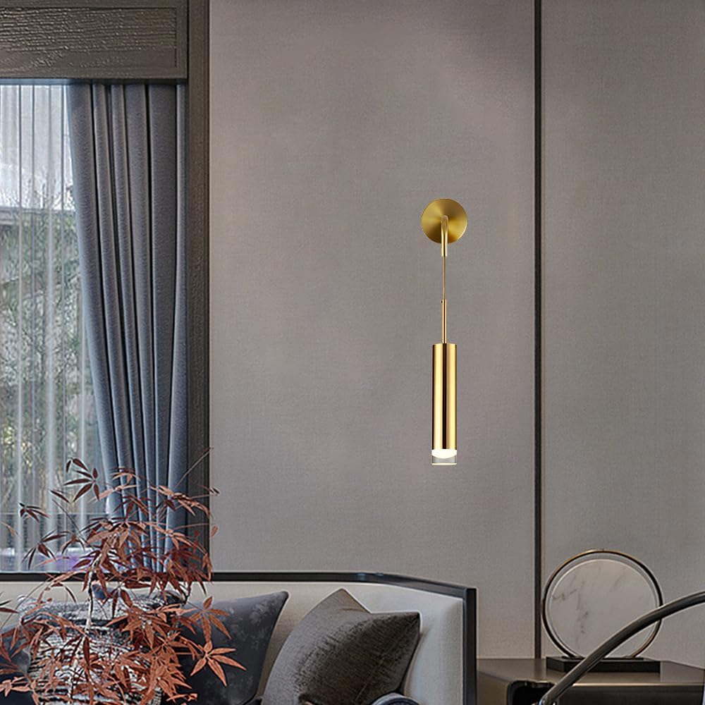 壁の照明、モダンな壁取り付け用燭台、LEDライト Jadssox モダンLED壁取り付け用燭台、吊り下げワイヤー付き